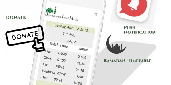 Mobile App Bournemouth Jamie Masjid